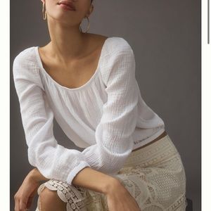 Anthropologie Cloth & Stone Gauze Top